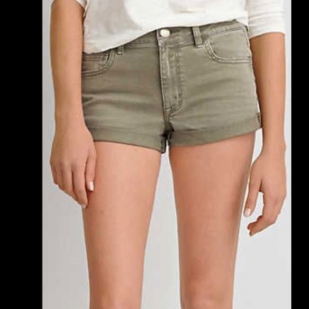 American Eagle Green High Rise Shorts